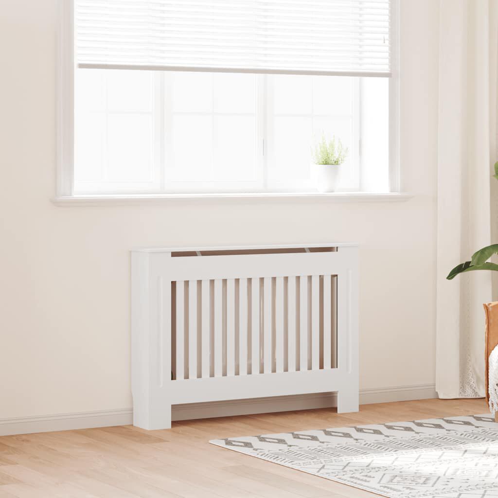 Cache-radiateur en bois à lattes avec étagère – 13 coloris, 5 tailles