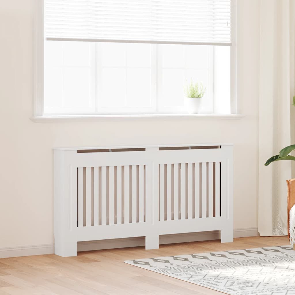 Cache-radiateur en bois à lattes avec étagère – 13 coloris, 5 tailles