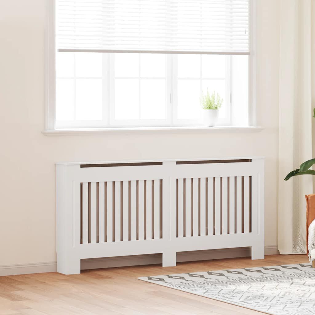 Cache-radiateur en bois à lattes avec étagère – 13 coloris, 5 tailles