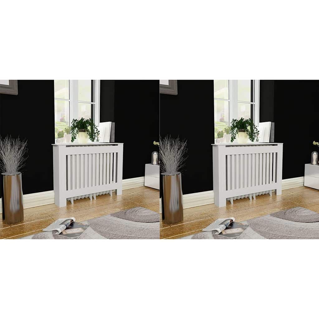 Cache-radiateur en bois à lattes avec étagère – 13 coloris, 5 tailles