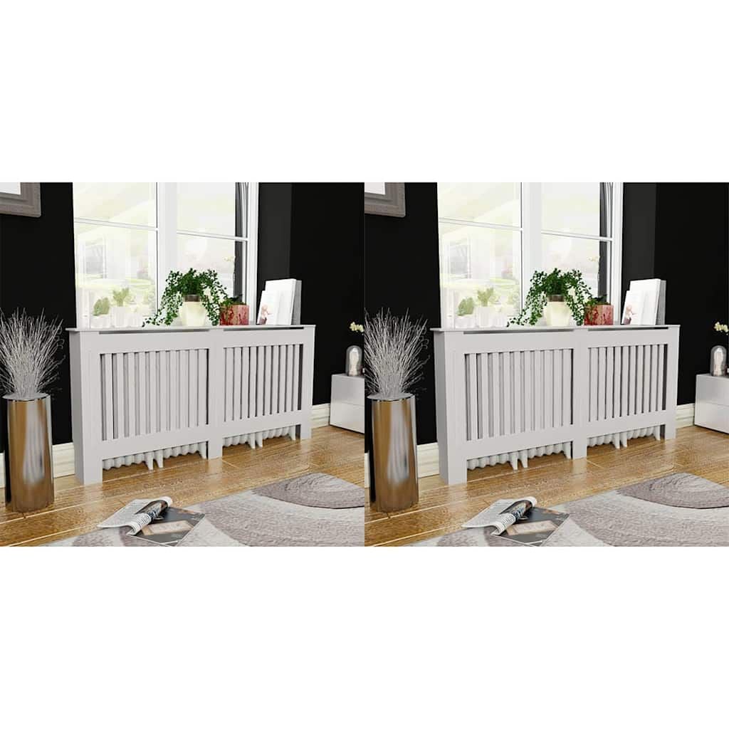 Cache-radiateur en bois à lattes avec étagère – 13 coloris, 5 tailles