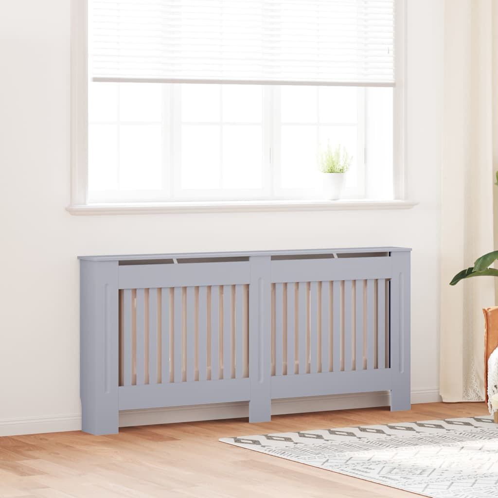Cache-radiateur en bois à lattes avec étagère – 13 coloris, 5 tailles