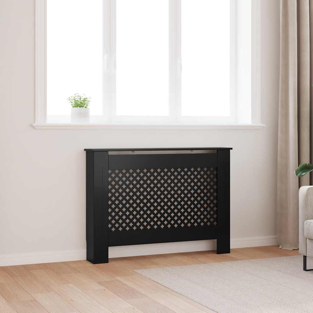Cache-radiateur en MDF à motif croisé avec étagère – 5 coloris, 5 tailles