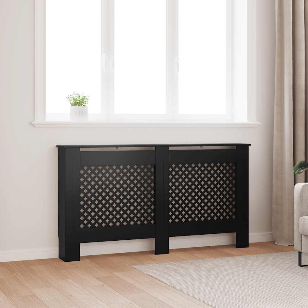 Cache-radiateur en MDF à motif croisé avec étagère – 5 coloris, 5 tailles