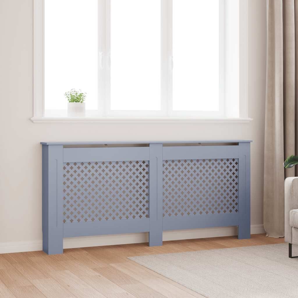 Cache-radiateur en MDF à motif croisé avec étagère – 5 coloris, 5 tailles