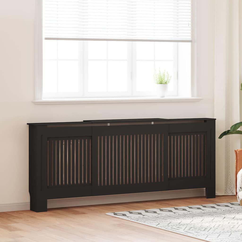 Cache-radiateur en bois à lattes avec étagère – 13 coloris, 5 tailles
