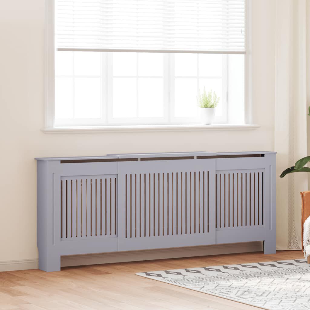 Cache-radiateur en bois à lattes avec étagère – 13 coloris, 5 tailles