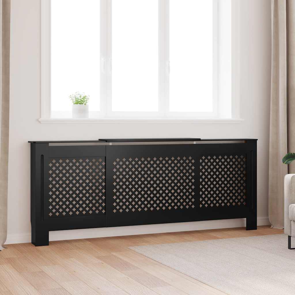Cache-radiateur en MDF à motif croisé avec étagère – 5 coloris, 5 tailles