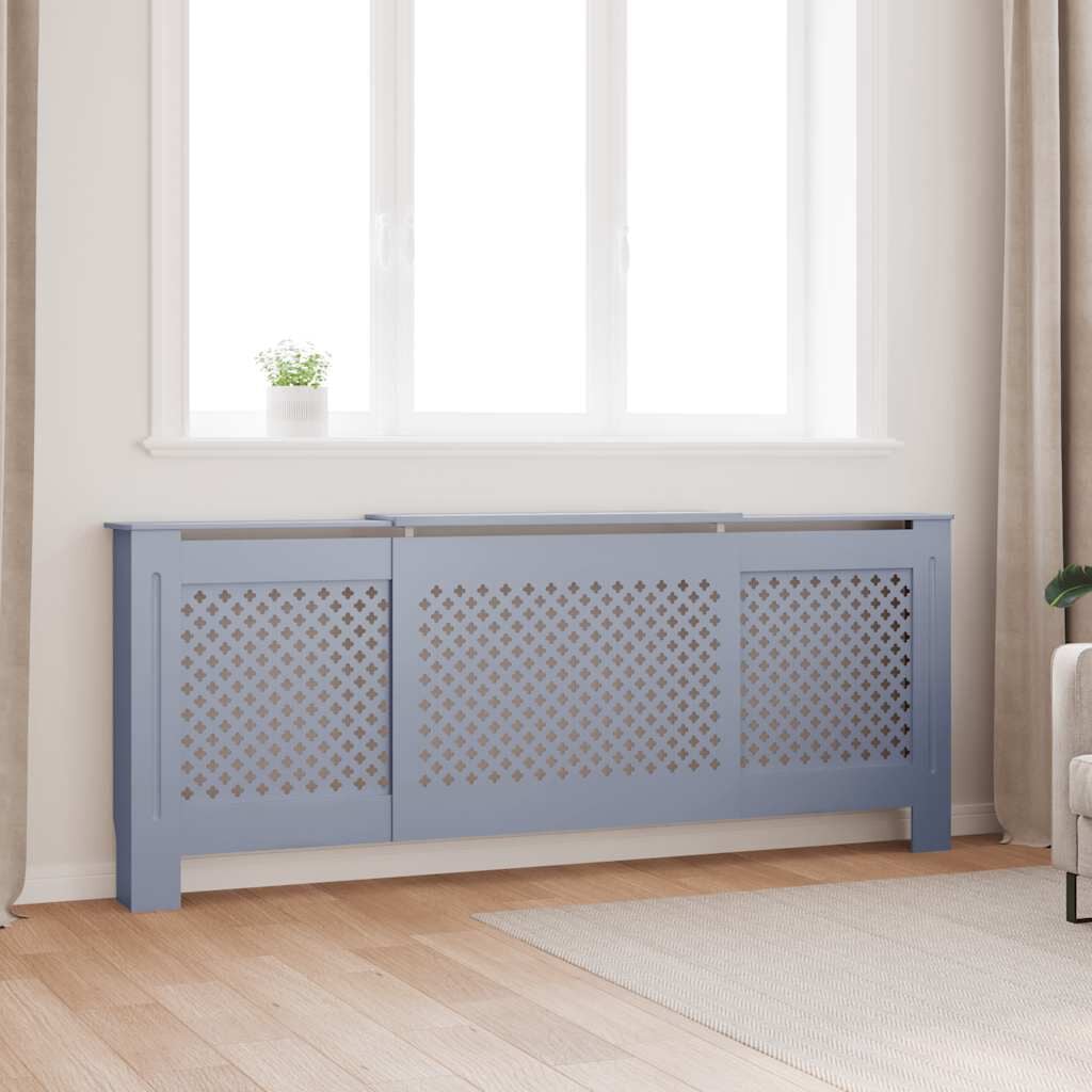 Cache-radiateur en MDF à motif croisé avec étagère – 5 coloris, 5 tailles