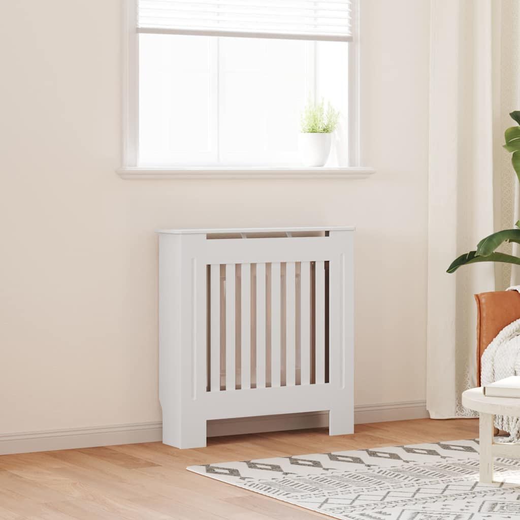 Cache-radiateur en bois à lattes avec étagère – 13 coloris, 5 tailles