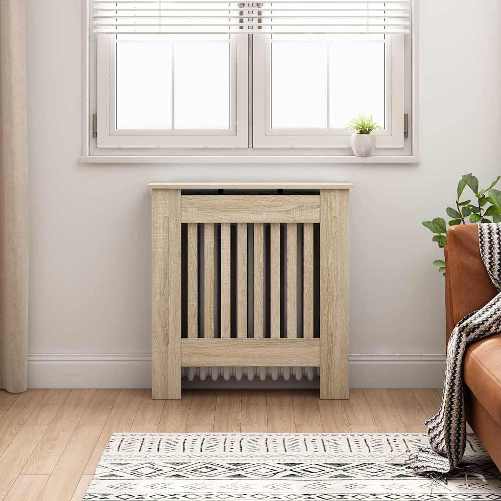 Cache-radiateur en bois à lattes avec étagère – 13 coloris, 5 tailles