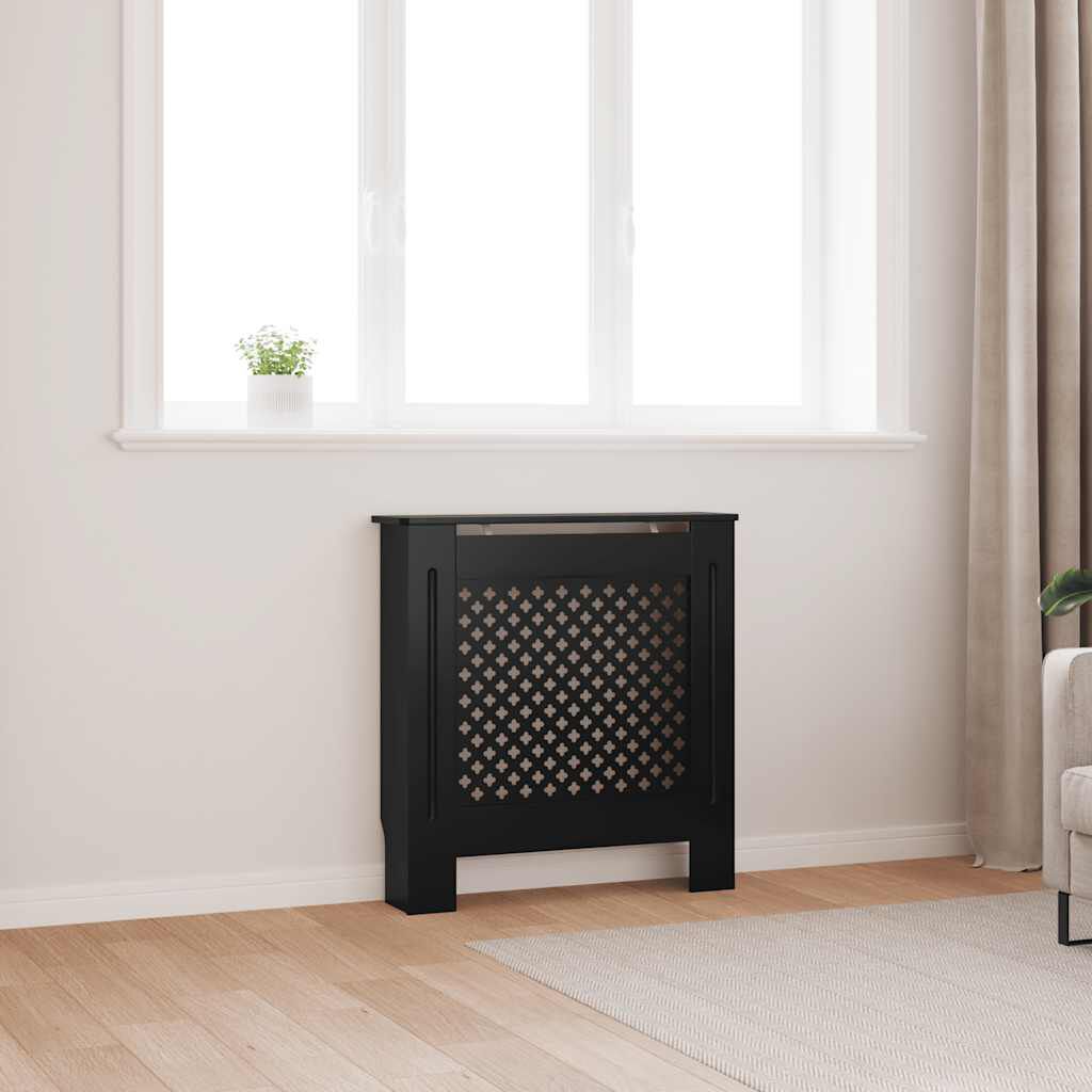 Cache-radiateur en MDF à motif croisé avec étagère – 5 coloris, 5 tailles