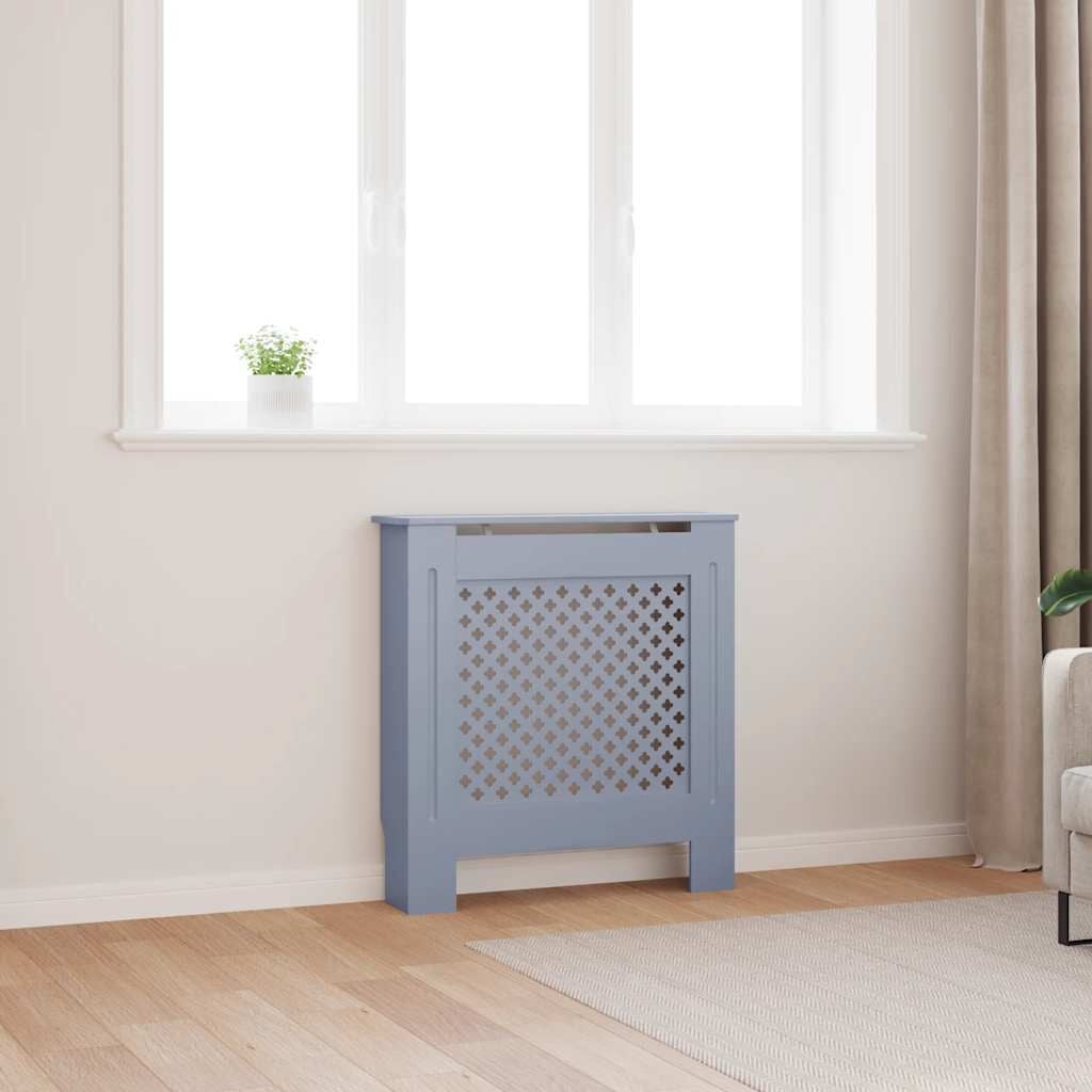Cache-radiateur en MDF à motif croisé avec étagère – 5 coloris, 5 tailles