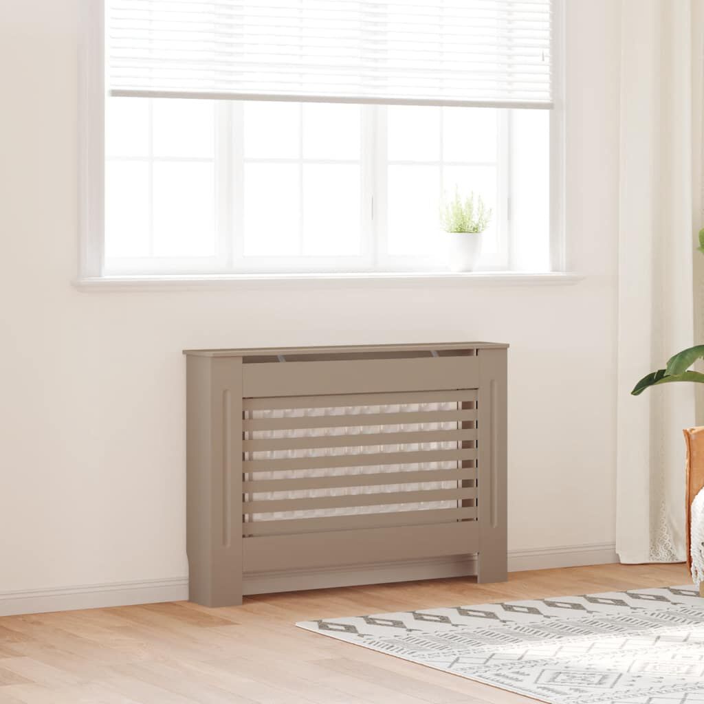 Cache-radiateur en MDF à lattes horizontales avec étagère