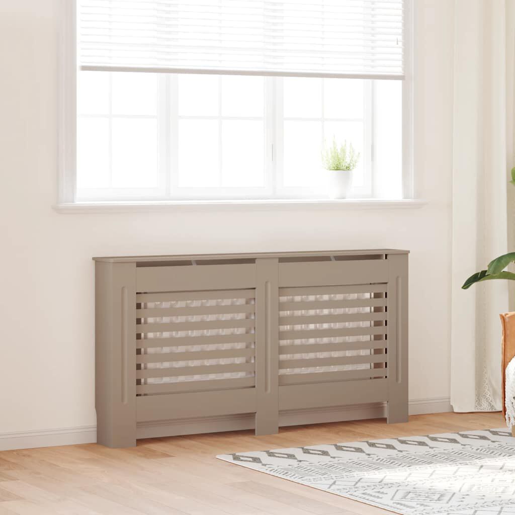 Cache-radiateur en MDF à lattes horizontales avec étagère