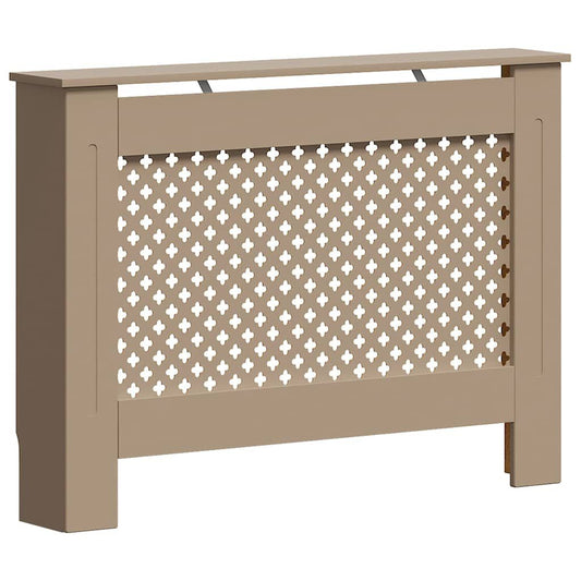 Cache-radiateur en MDF à motif croisé avec étagère – 5 coloris, 5 tailles