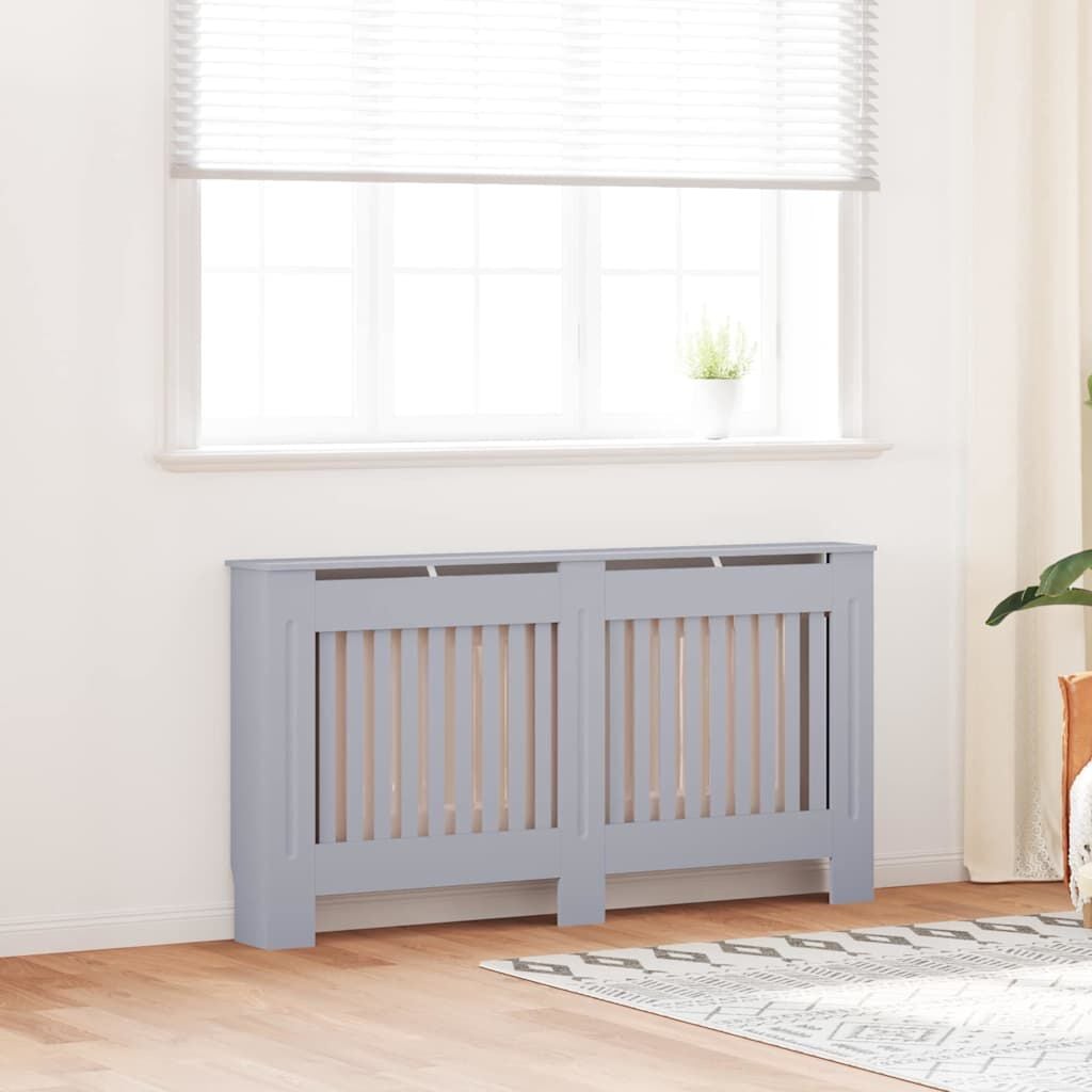 Cache-radiateur en bois à lattes avec étagère – 13 coloris, 5 tailles