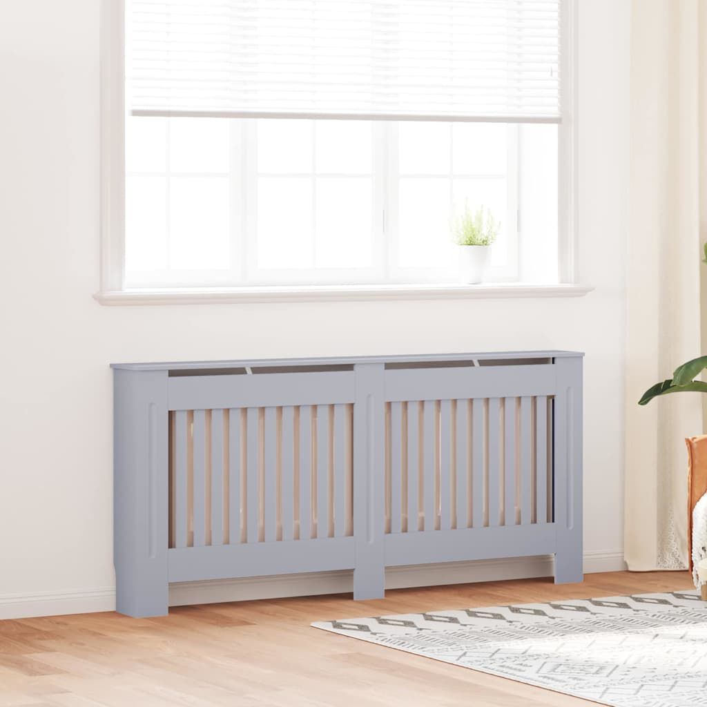 Cache-radiateur en bois à lattes avec étagère – 13 coloris, 5 tailles
