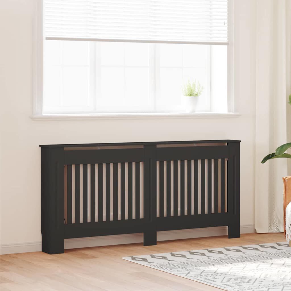 Cache-radiateur en bois à lattes avec étagère – 13 coloris, 5 tailles