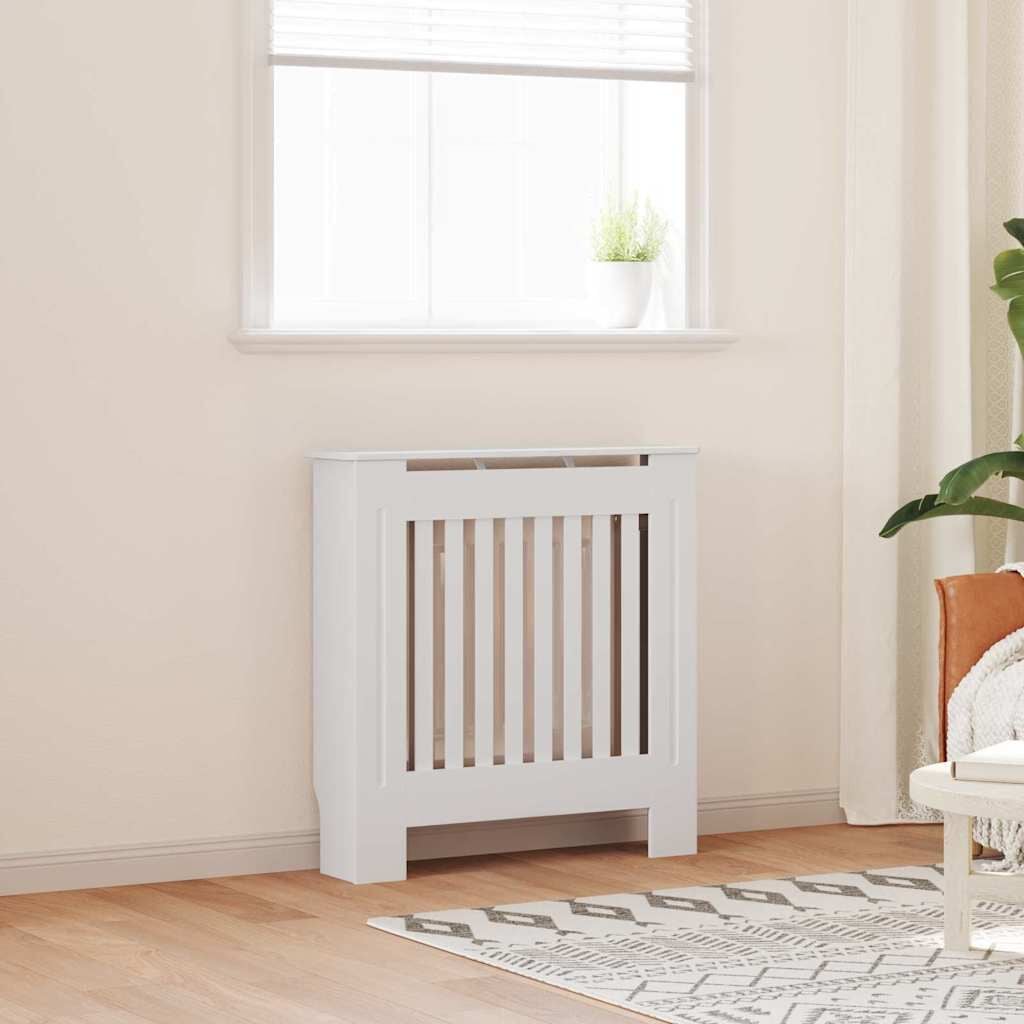 Cache-radiateur en bois à lattes avec étagère – 13 coloris, 5 tailles