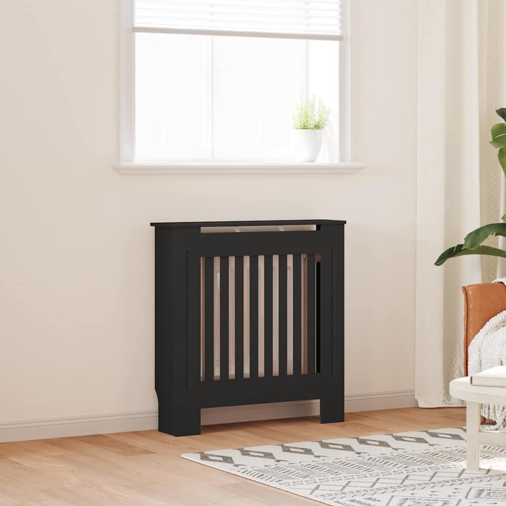 Cache-radiateur en bois à lattes avec étagère – 13 coloris, 5 tailles