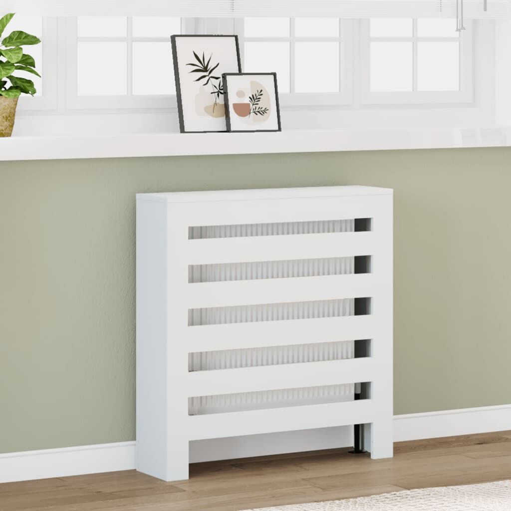 Cache-radiateur en bois à lattes horizontales ou verticales avec étagère – 10 finitions