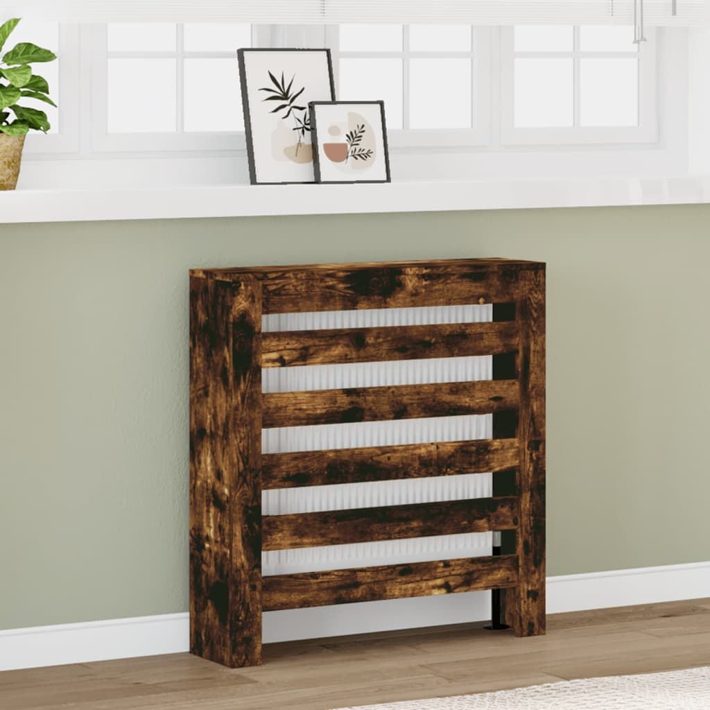 Cache-radiateur en bois à lattes horizontales ou verticales avec étagère – 10 finitions