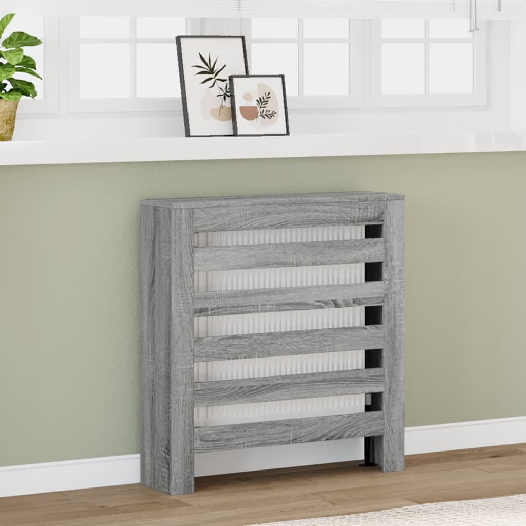 Cache-radiateur en bois à lattes horizontales ou verticales avec étagère – 10 finitions