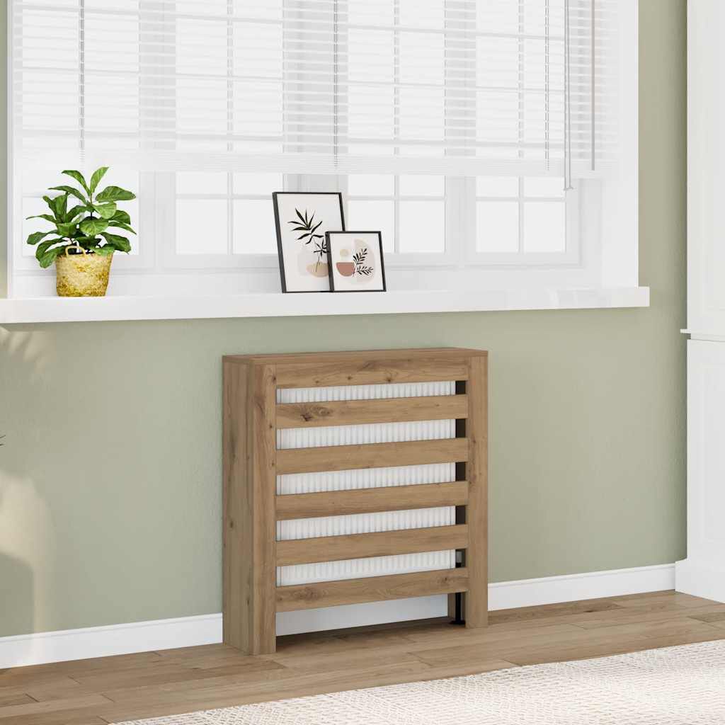 Cache-radiateur en bois à lattes horizontales ou verticales avec étagère – 10 finitions