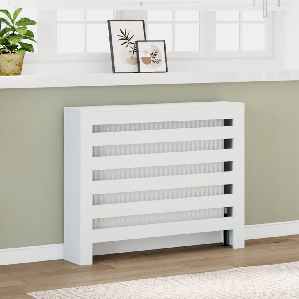 Cache-radiateur en bois à lattes horizontales ou verticales avec étagère – 10 finitions
