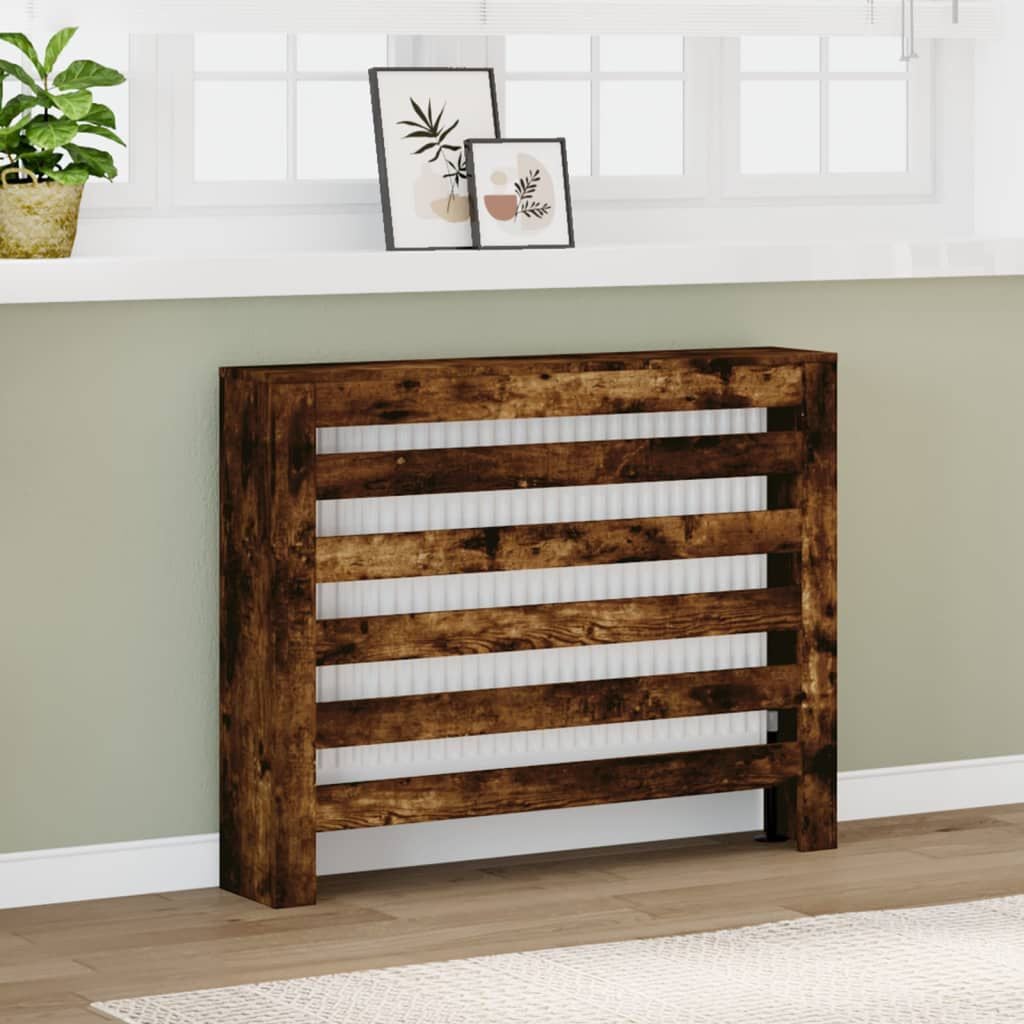 Cache-radiateur en bois à lattes horizontales ou verticales avec étagère – 10 finitions
