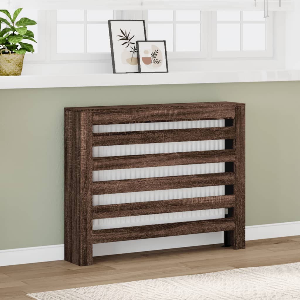 Cache-radiateur en bois à lattes horizontales ou verticales avec étagère – 10 finitions