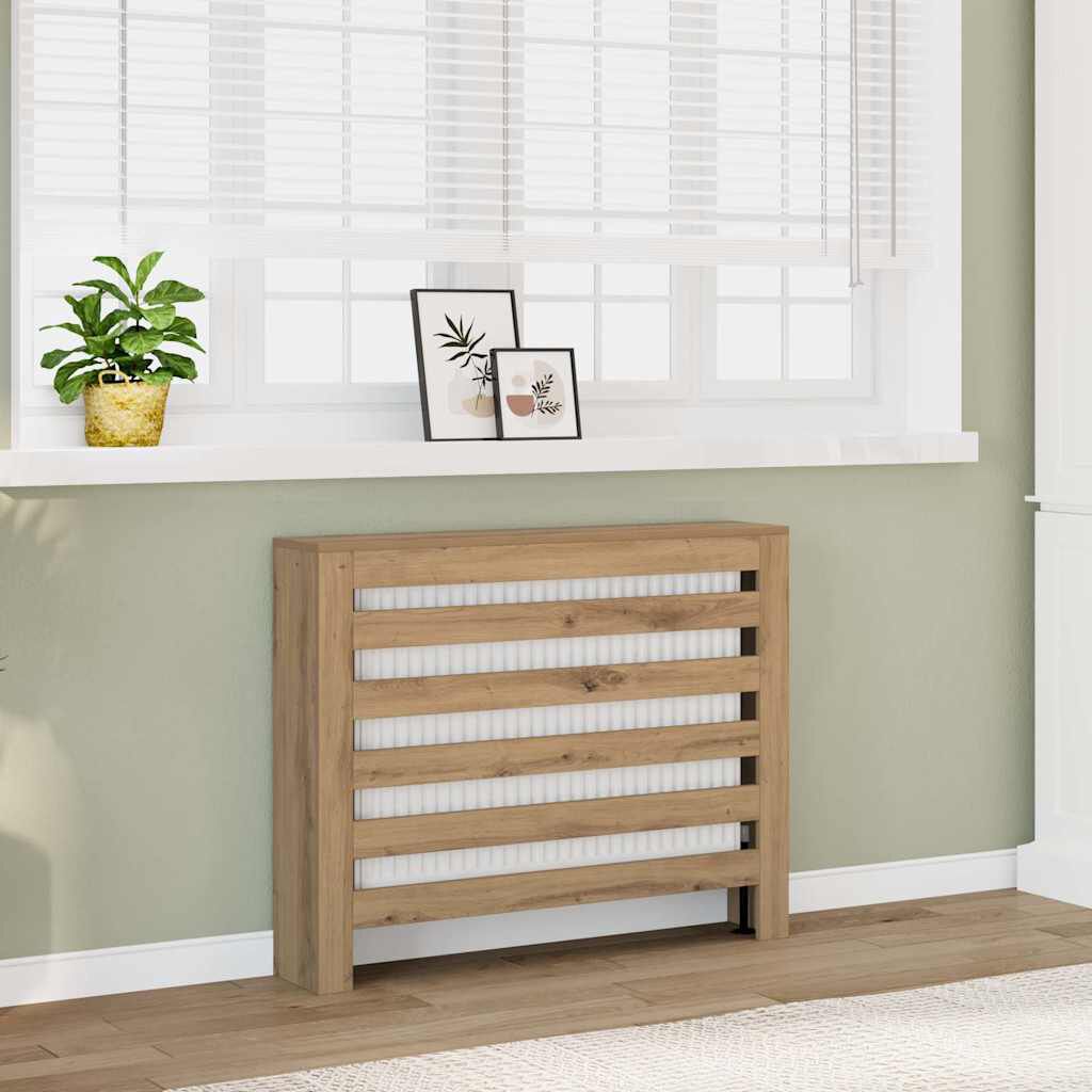 Cache-radiateur en bois à lattes horizontales ou verticales avec étagère – 10 finitions