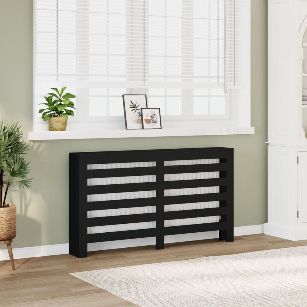 Cache-radiateur en bois à lattes horizontales ou verticales avec étagère – 10 finitions