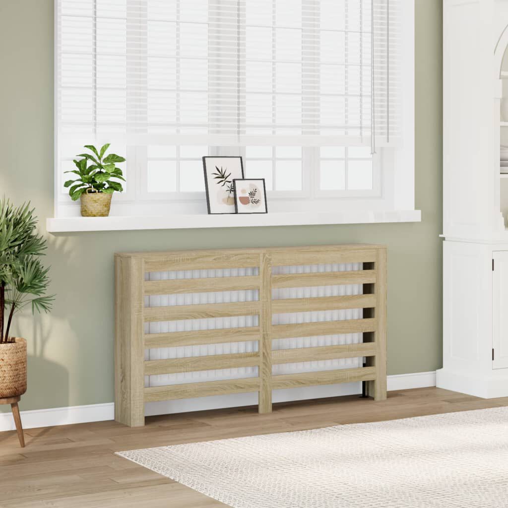 Cache-radiateur en bois à lattes horizontales ou verticales avec étagère – 10 finitions