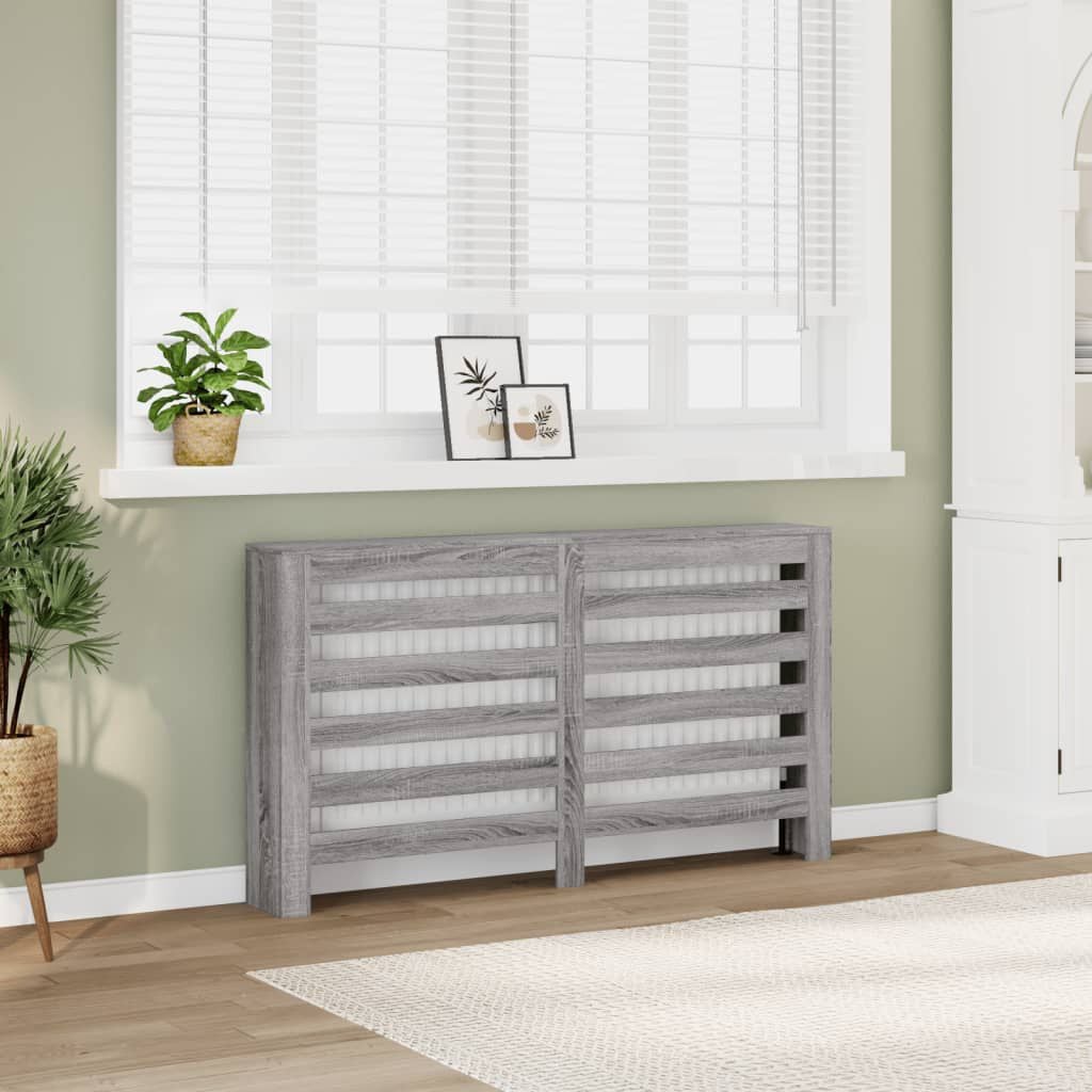 Cache-radiateur en bois à lattes horizontales ou verticales avec étagère – 10 finitions