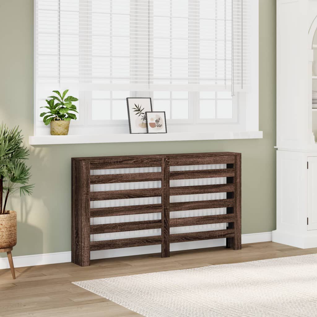 Cache-radiateur en bois à lattes horizontales ou verticales avec étagère – 10 finitions