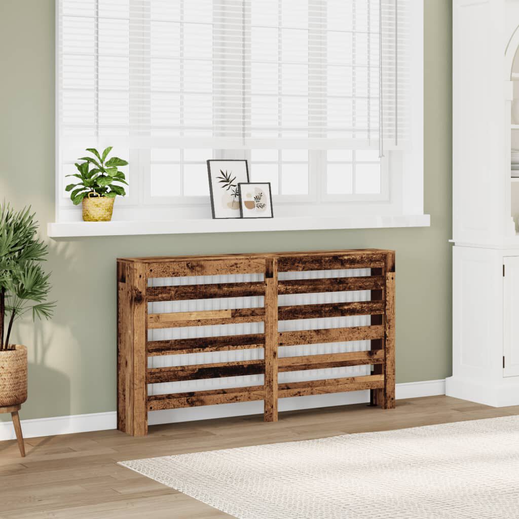 Cache-radiateur en bois à lattes horizontales ou verticales avec étagère – 10 finitions