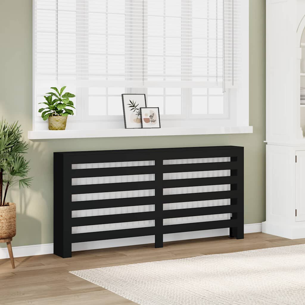 Cache-radiateur en bois à lattes horizontales ou verticales avec étagère – 10 finitions