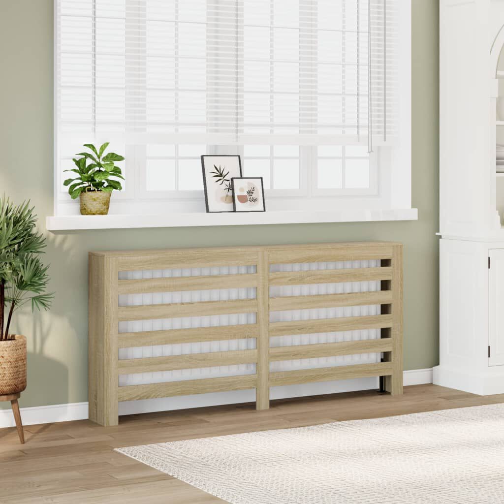 Cache-radiateur en bois à lattes horizontales ou verticales avec étagère – 10 finitions