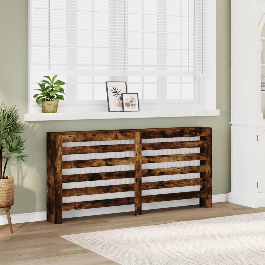 Cache-radiateur en bois à lattes horizontales ou verticales avec étagère – 10 finitions