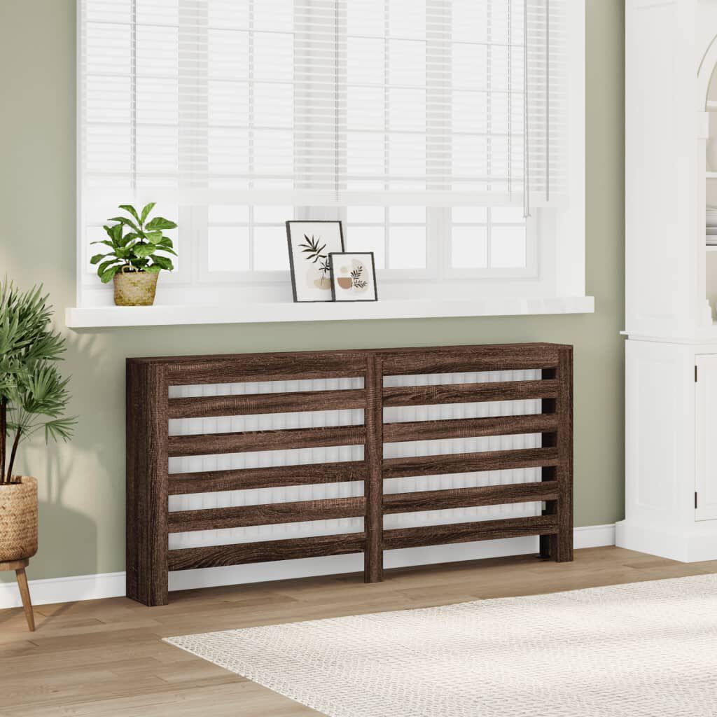 Cache-radiateur en bois à lattes horizontales ou verticales avec étagère – 10 finitions