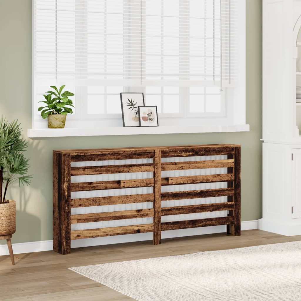 Cache-radiateur en bois à lattes horizontales ou verticales avec étagère – 10 finitions