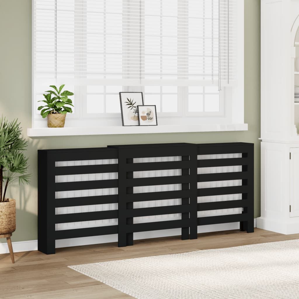 Cache-radiateur en bois à lattes horizontales ou verticales avec étagère – 10 finitions
