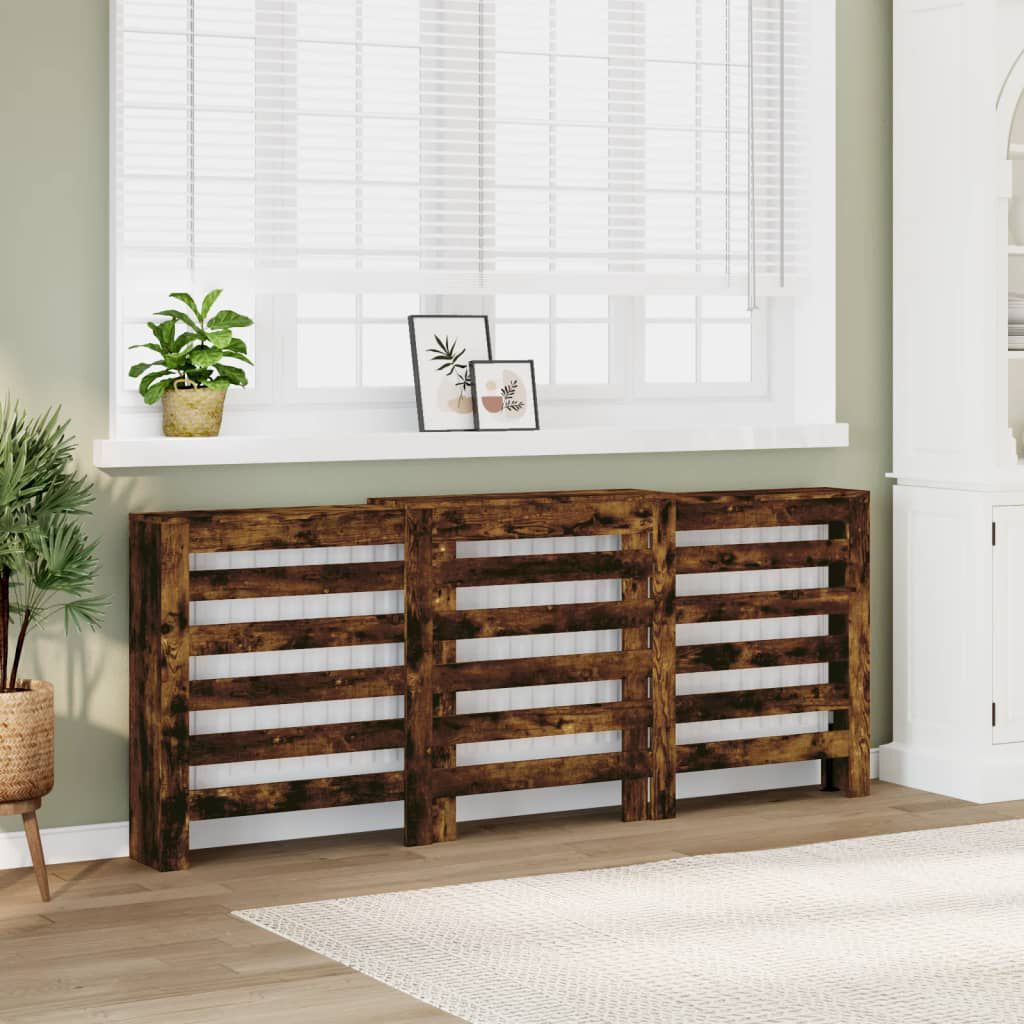 Cache-radiateur en bois à lattes horizontales ou verticales avec étagère – 10 finitions