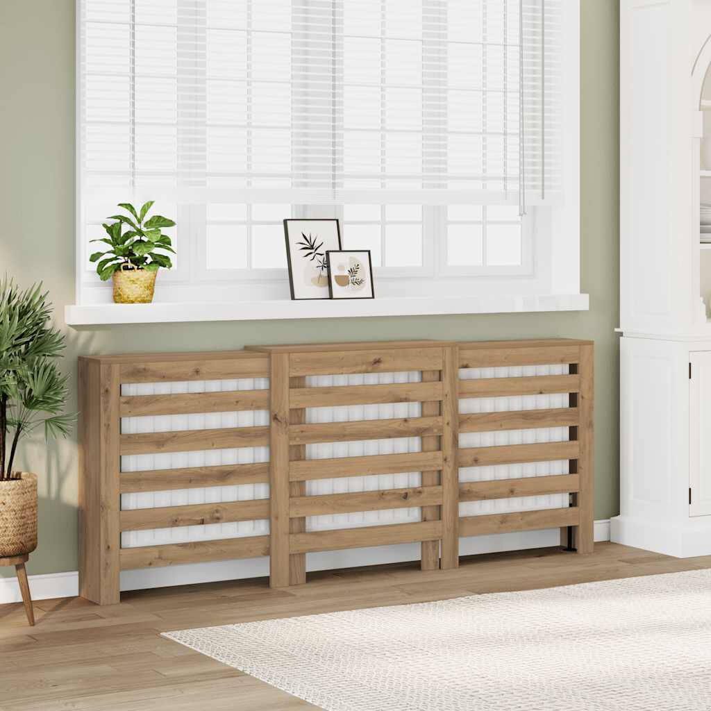 Cache-radiateur en bois à lattes horizontales ou verticales avec étagère – 10 finitions