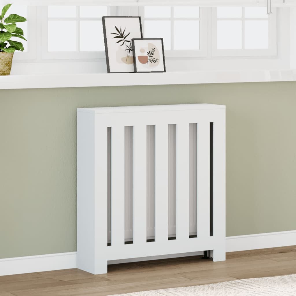 Cache-radiateur en bois à lattes horizontales ou verticales avec étagère – 10 finitions