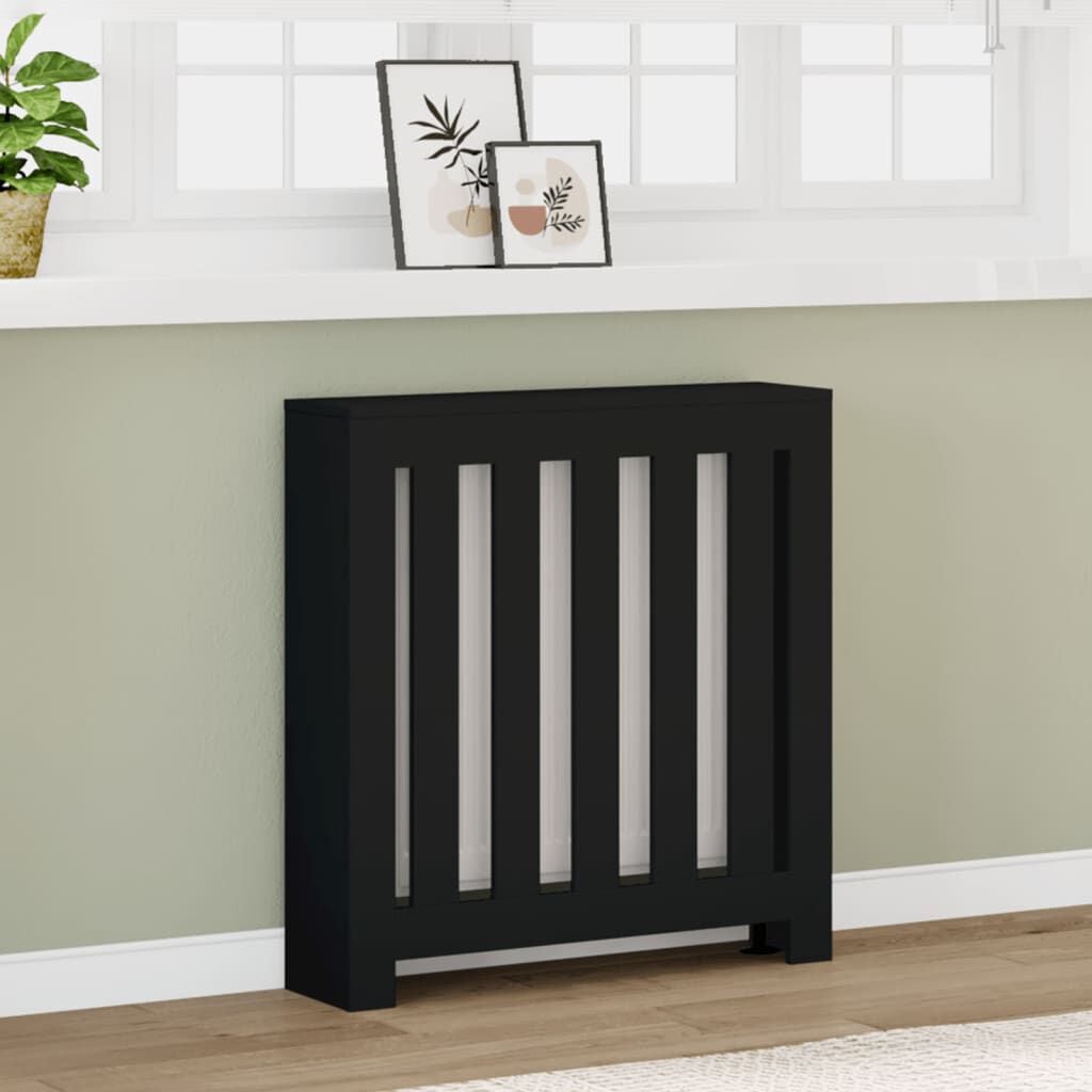 Cache-radiateur en bois à lattes horizontales ou verticales avec étagère – 10 finitions