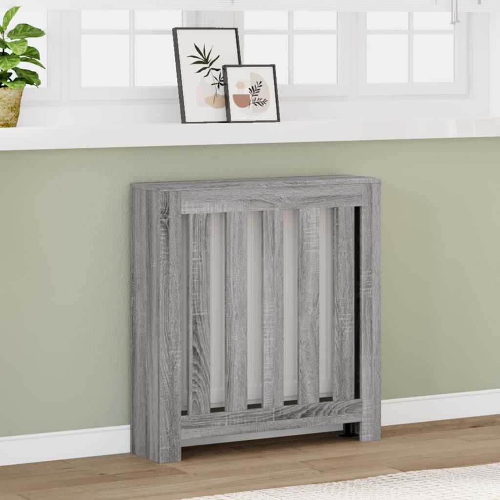 Cache-radiateur en bois à lattes horizontales ou verticales avec étagère – 10 finitions
