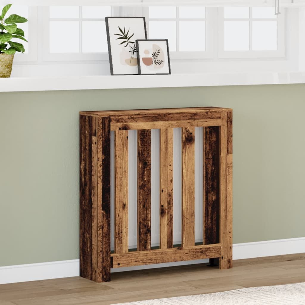 Cache-radiateur en bois à lattes horizontales ou verticales avec étagère – 10 finitions